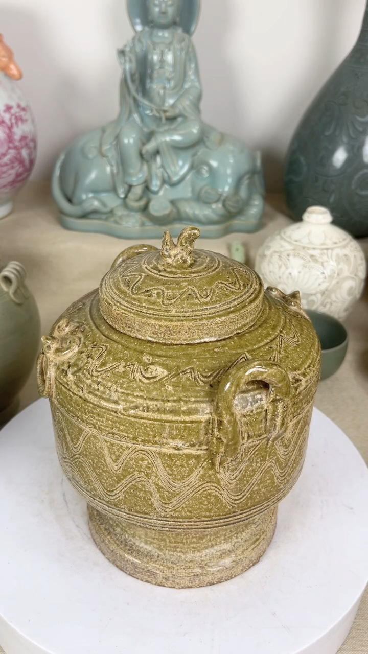 摆件瓷器瓷器，越窑摆件。