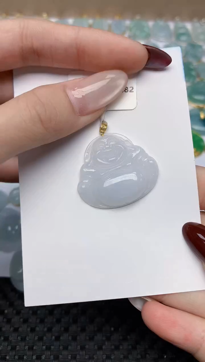 【闪购商品】翡翠颈饰18K金镶嵌天然翡翠a货