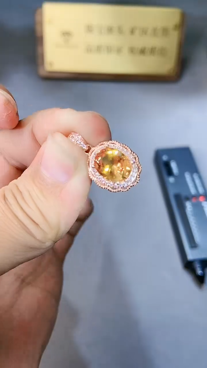 【闪购商品】彩色蓝宝石颈饰银S925镶嵌354