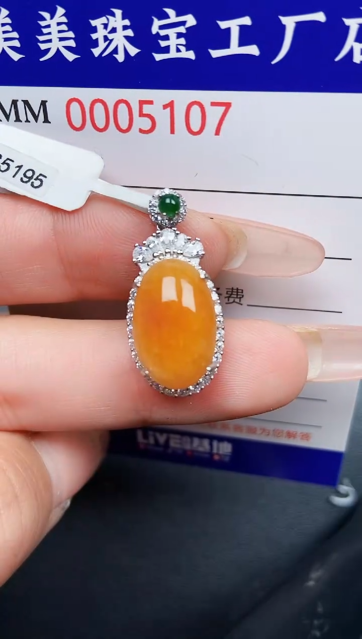 【闪购商品】翡翠颈饰银S925镶嵌5107