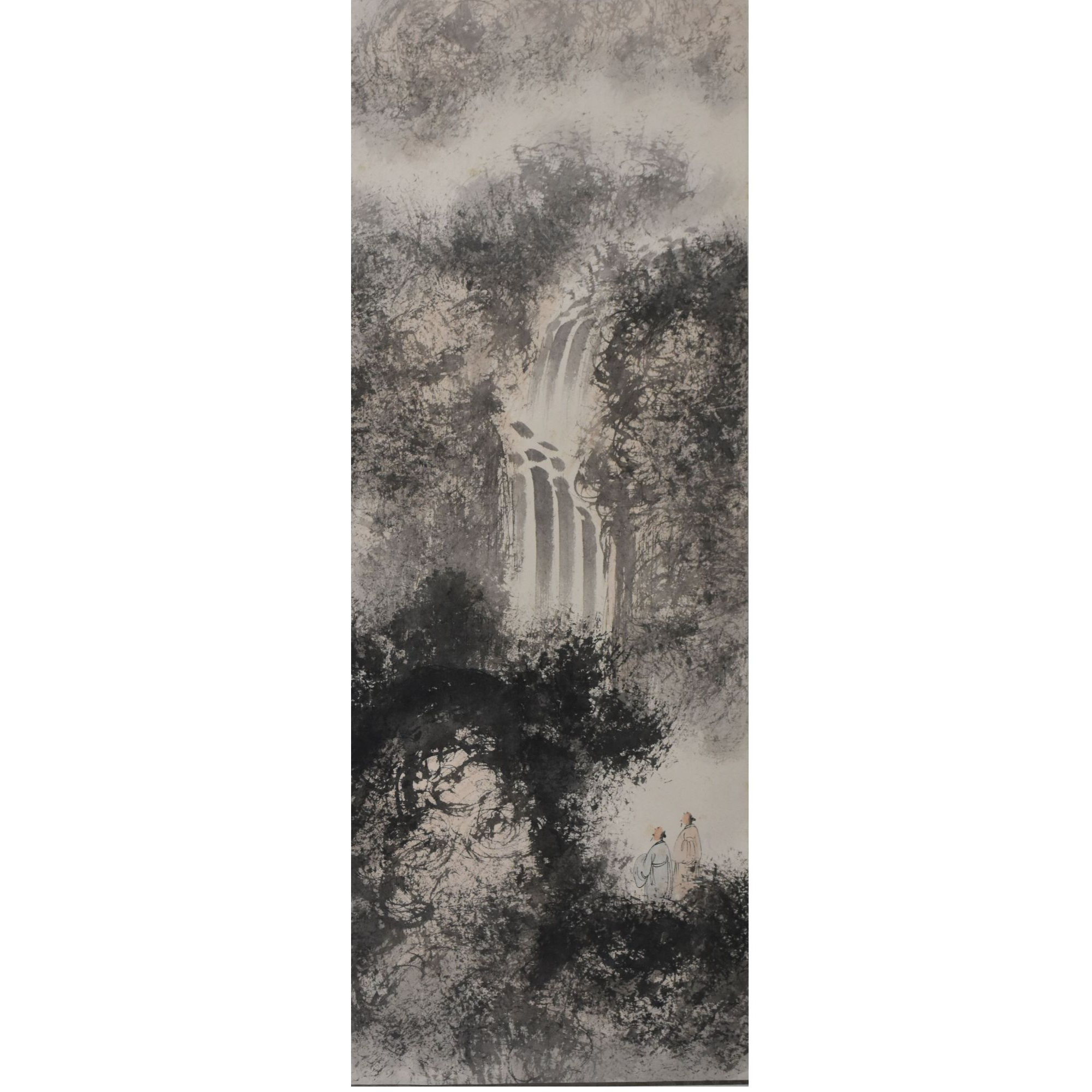 HM8551 观瀑图 95×40cm 纸本镜片 3.4平尺