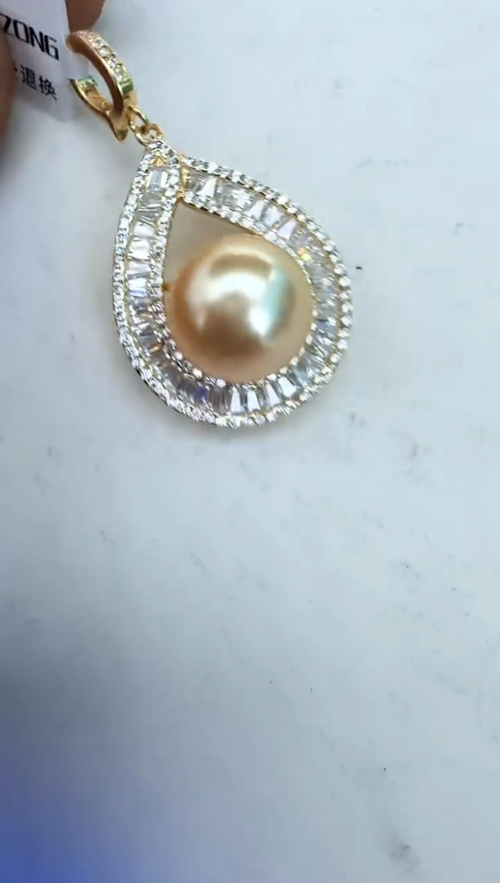 【闪购商品】海水珍珠颈饰银S925镶嵌吊坠