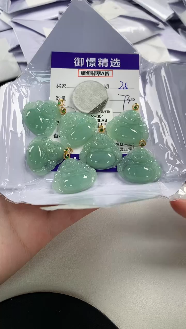 【闪购商品】翡翠颈饰18K金镶嵌94多样性发货其一