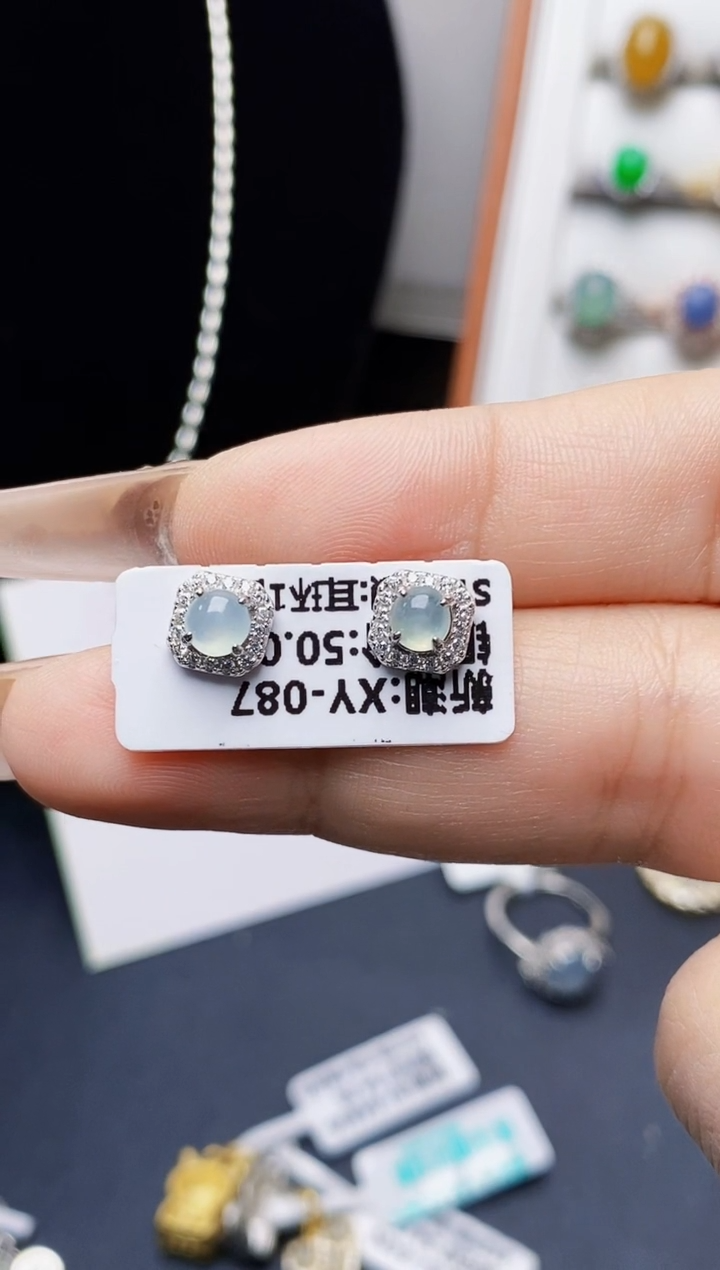 银S925镶嵌戒指翡翠夜****60653