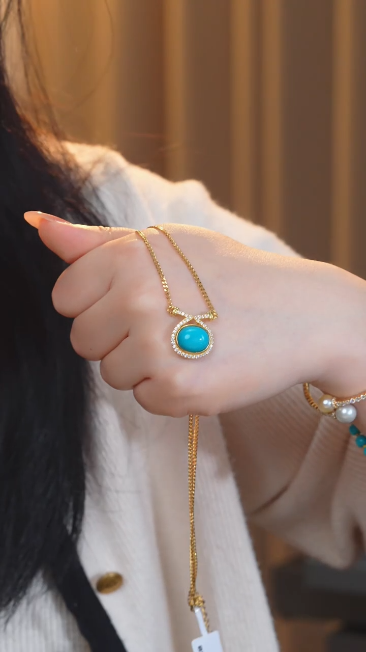 绿松石未镶嵌项链（多样性发一）@@N6758