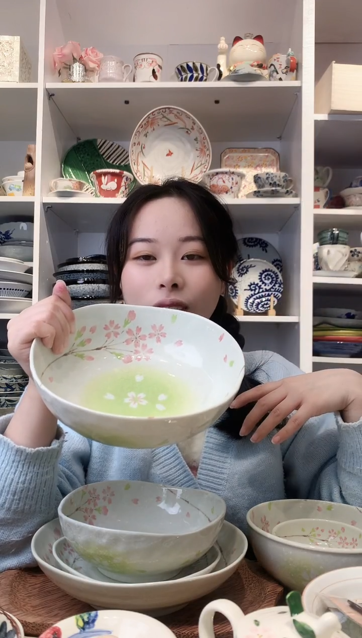 陶瓷花庵樱花树大钵20.5cm