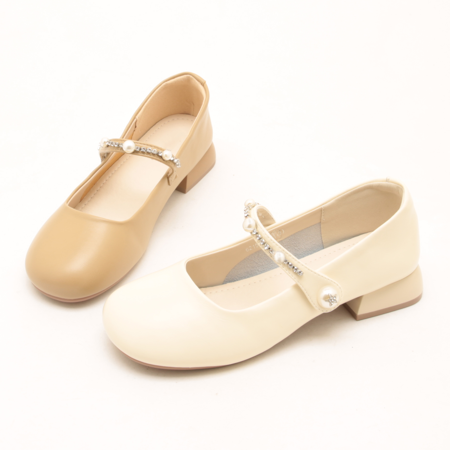 6373春季新款芒果头粗跟魔术贴玛丽珍鞋女鞋时尚舒适气质百搭单鞋