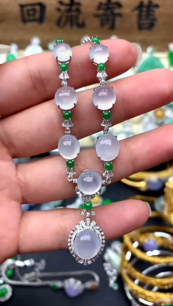 【闪购商品】翡翠颈饰18K金镶嵌471-中国好珍宝