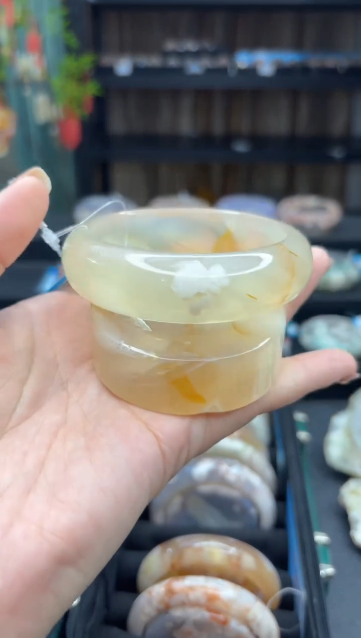 【闪购商品】石英质玉手镯未镶嵌206（60圈赠送镯心）