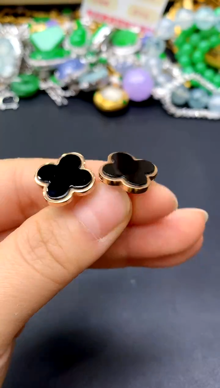 18K金镶嵌翡翠耳饰490-中国好珍宝