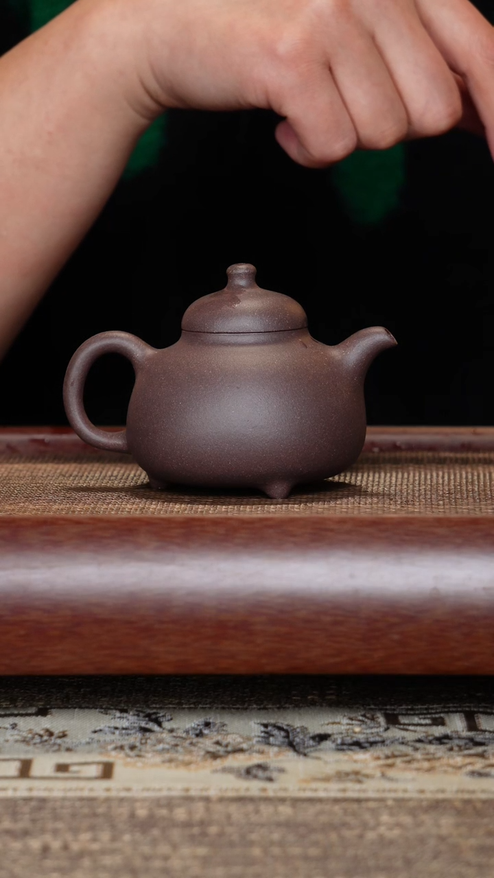 【闪购商品】紫砂茶壶三足乳鼎明清风格紫泥半手工