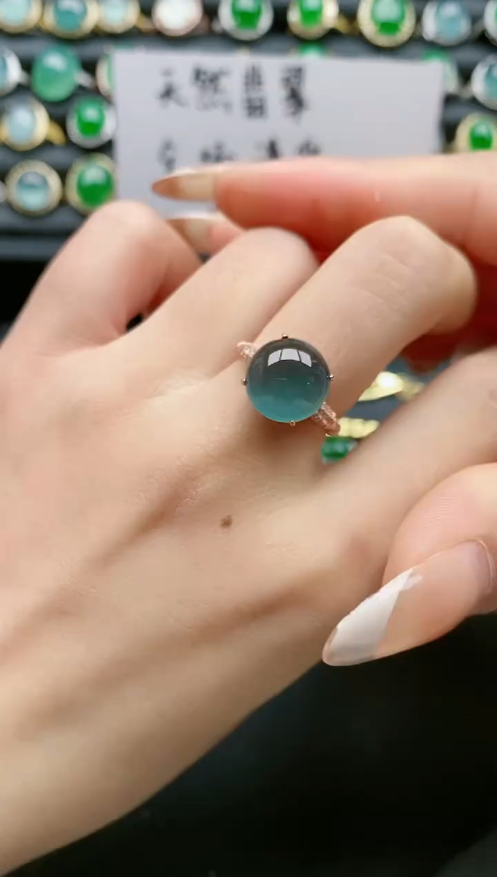 【闪购商品】翡翠戒指银S925镶嵌1111111