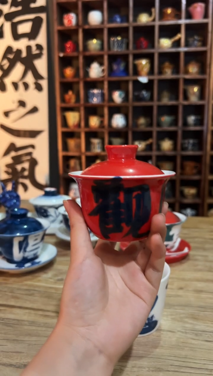 观云听雨原创手绘茶具