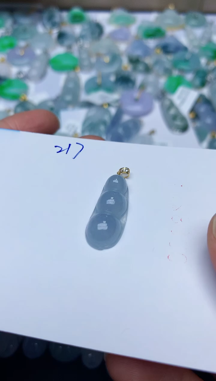 【闪购商品】翡翠颈饰18K金镶嵌天然翡翠A货  