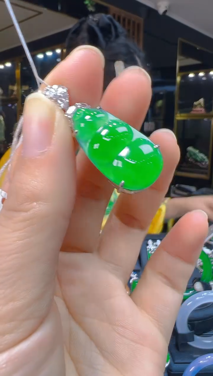 银S925镶嵌戒指翡翠012 (多样性发货发其一)