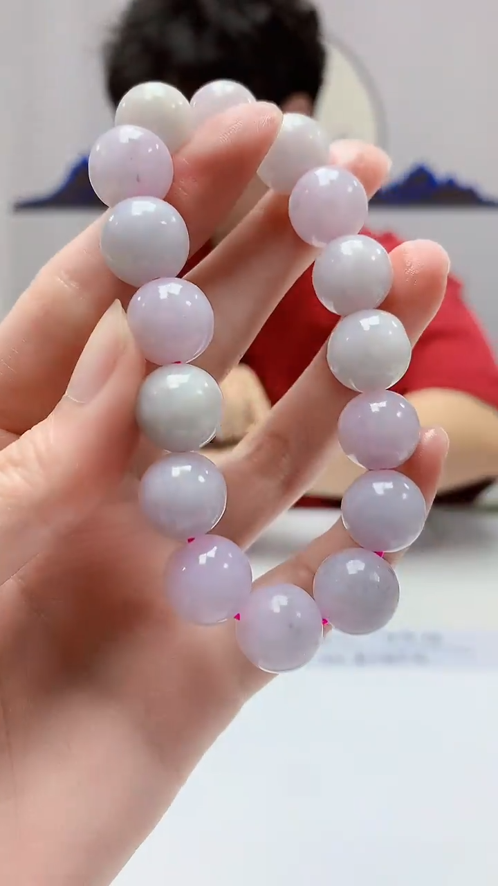 【闪购商品】定制翡翠未镶嵌4688zm-毛货手串163