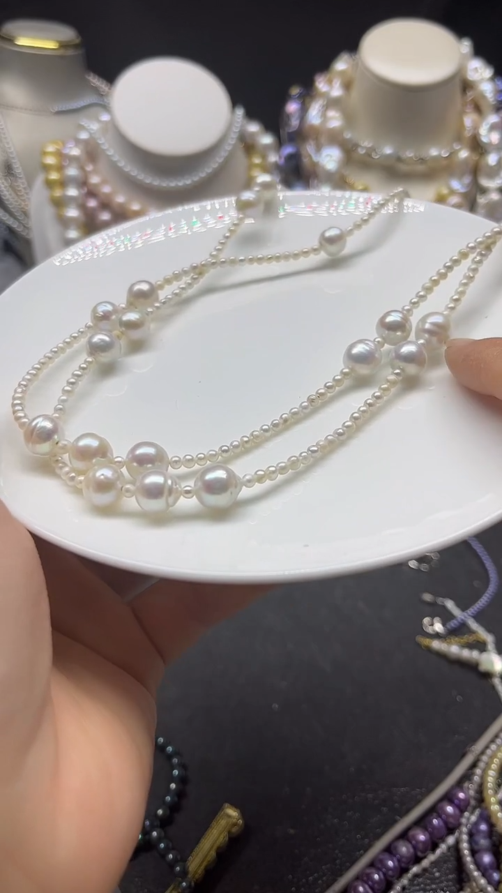 颈饰未镶嵌淡水珍珠多人