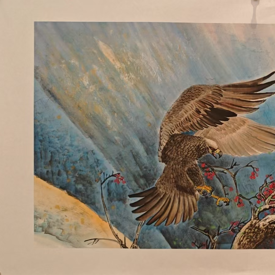 赵秋芬作品 国画山水《抟风砺翼》