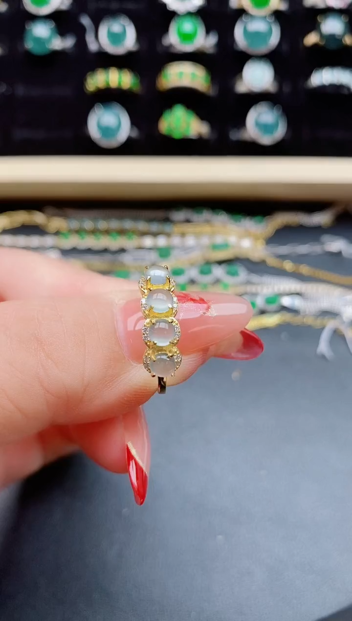 【闪购商品】翡翠戒指银S925镶嵌508050