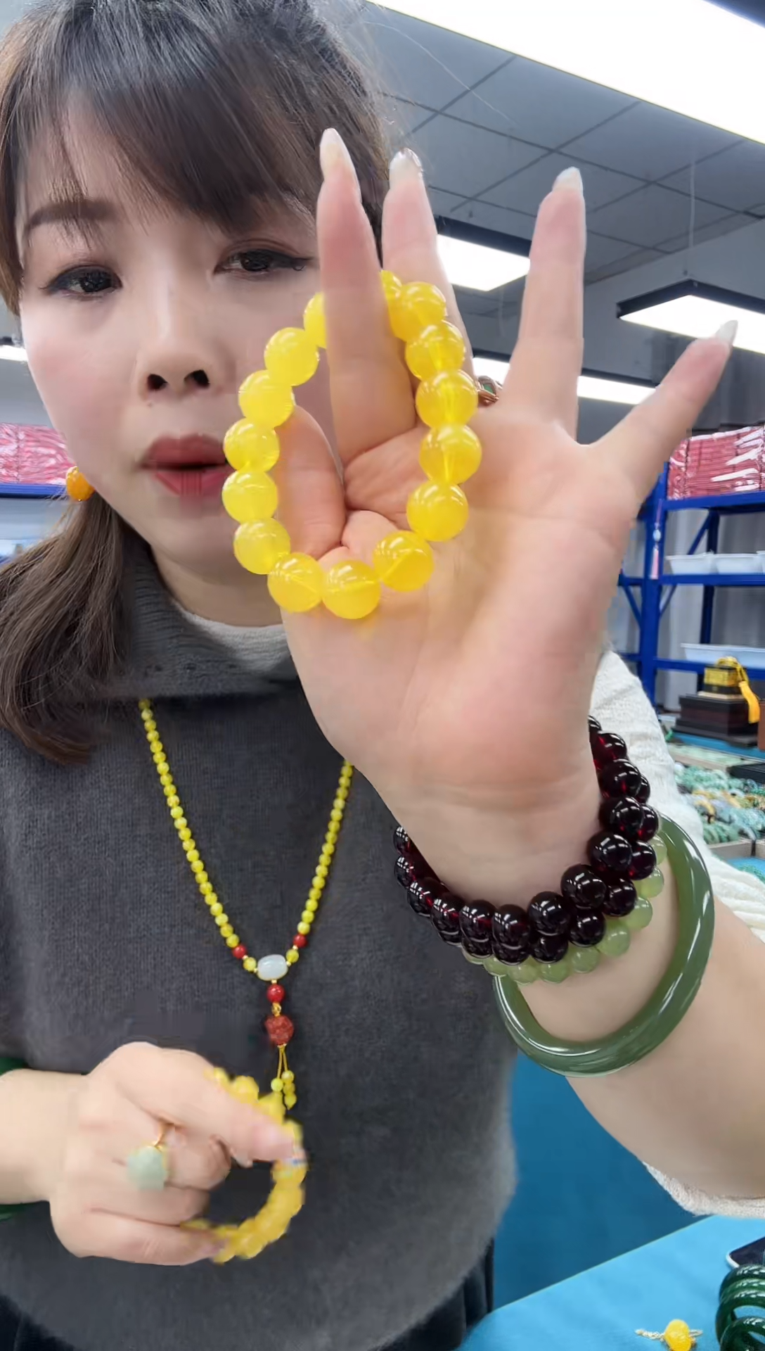 手链未镶嵌鸡油黄14毫米单圈发一条
