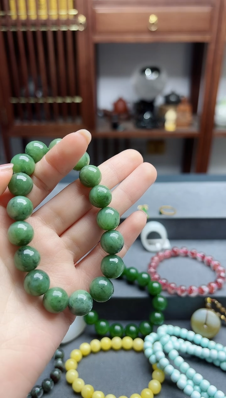 【闪购商品】和田玉手串未镶嵌碧玉手串DN
