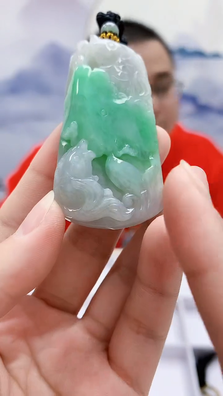 未镶嵌定制翡翠5167lr-毛货挂件64