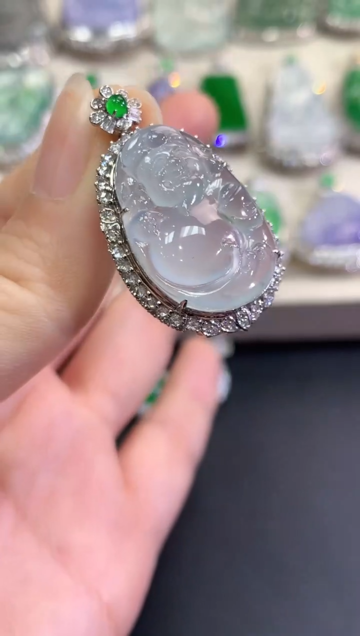 【闪购商品】翡翠颈饰18K金镶嵌C49