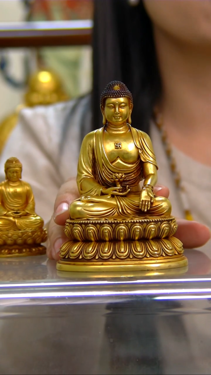 【闪购商品】紫铜鎏金 10分释迦摩尼A20527-Z