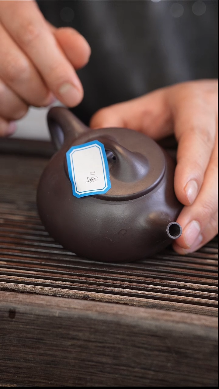 茶壶紫砂200cc 蓝莲花 【宽口】景舟石瓢