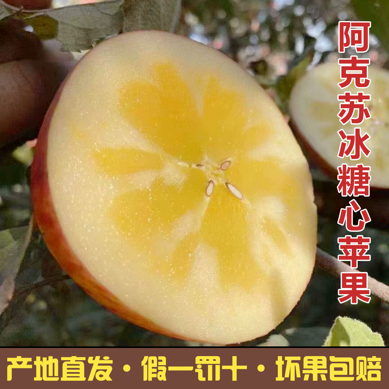【产地直发】正宗新疆阿克苏冰糖心苹果原产地自然成熟脆甜大果直供