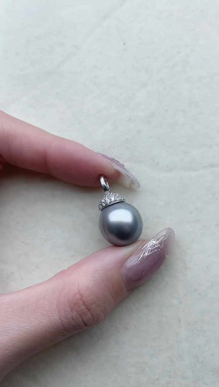 【闪购商品】海水珍珠吊坠银S925镶嵌83