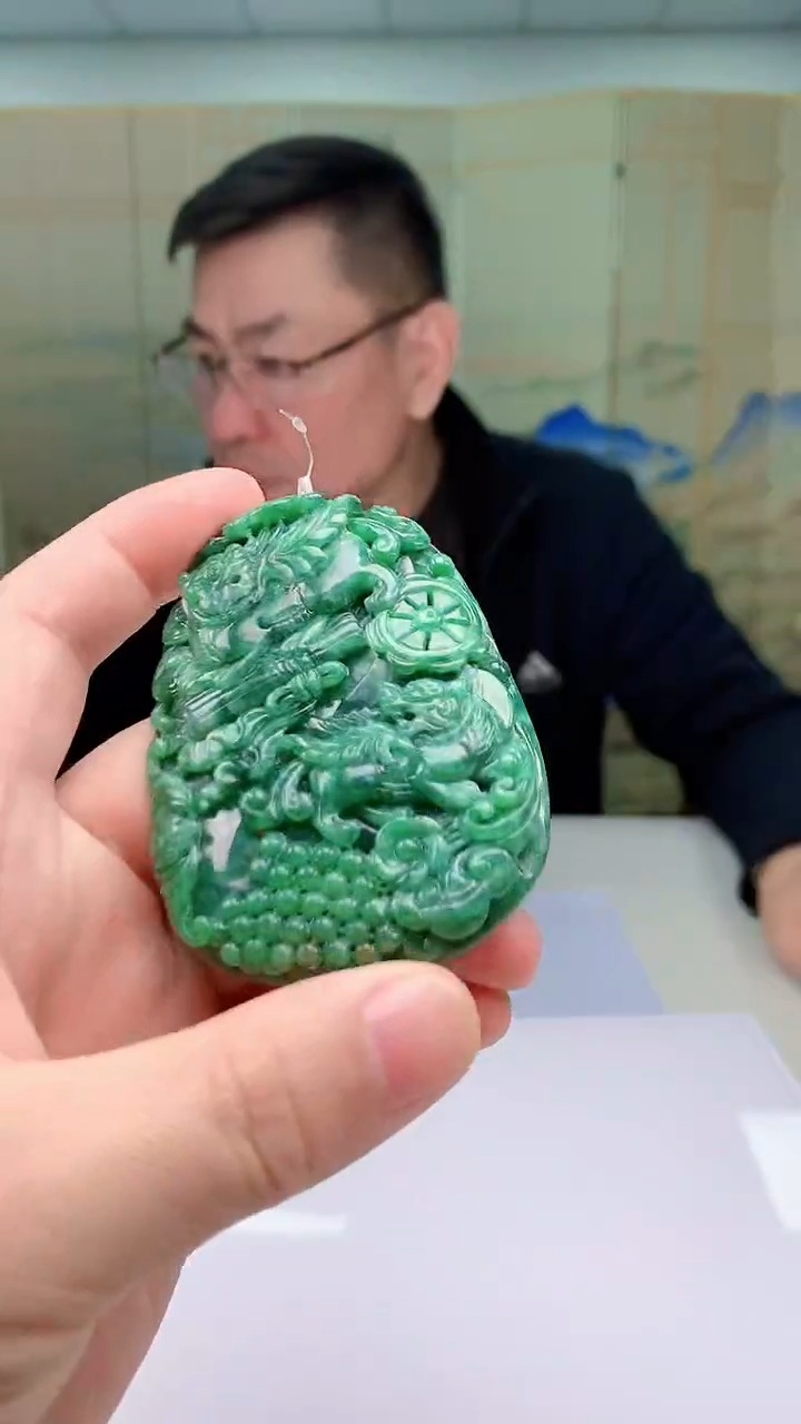 【闪购商品】定制翡翠未镶嵌5152ty-毛货挂件112