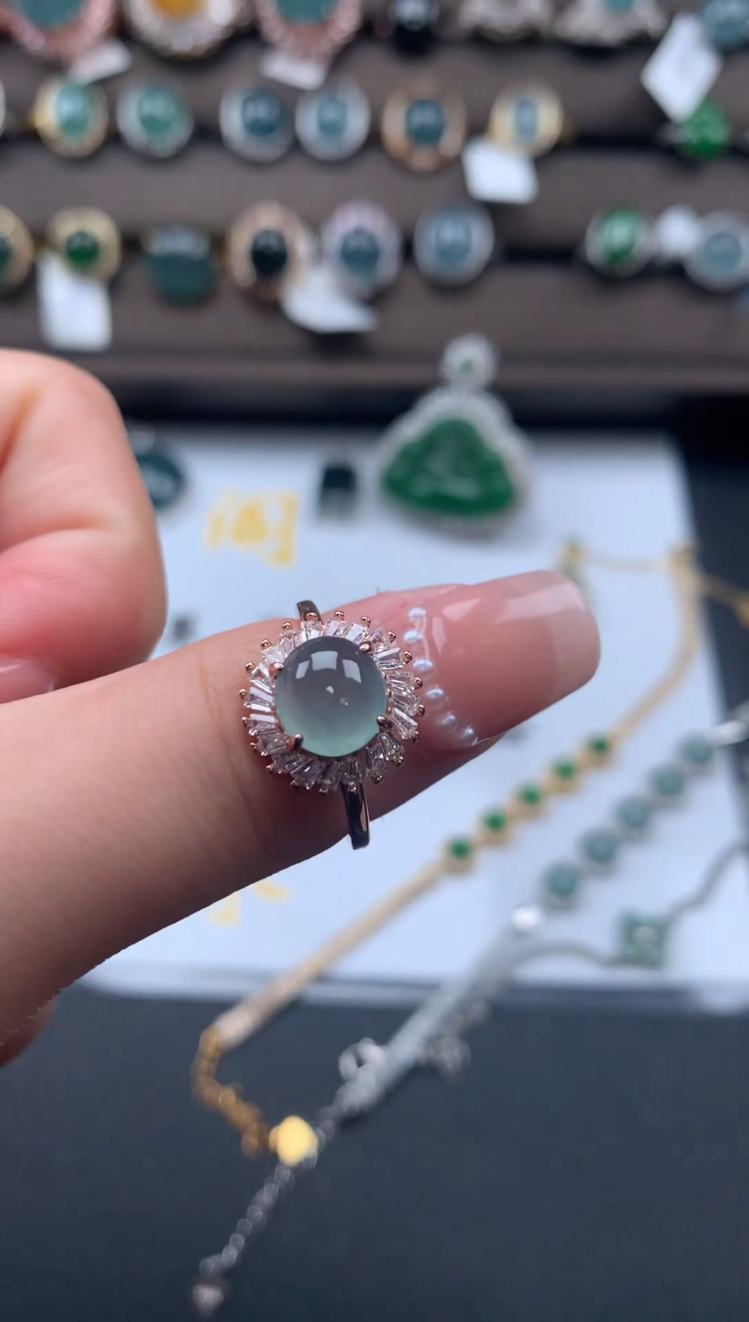 【闪购商品】翡翠戒指银S925镶嵌321321312312