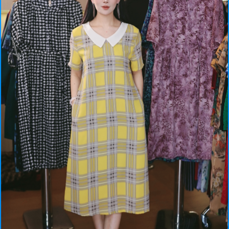 11220-新款时尚夏超显瘦洋气修身高端气质连衣裙【G仓】