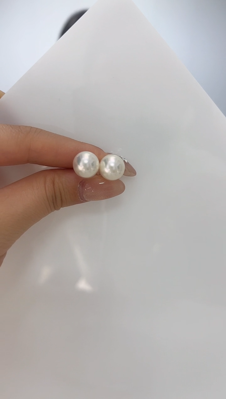【闪购商品】淡水珍珠DA18K金镶嵌耳钉 11 SS201
