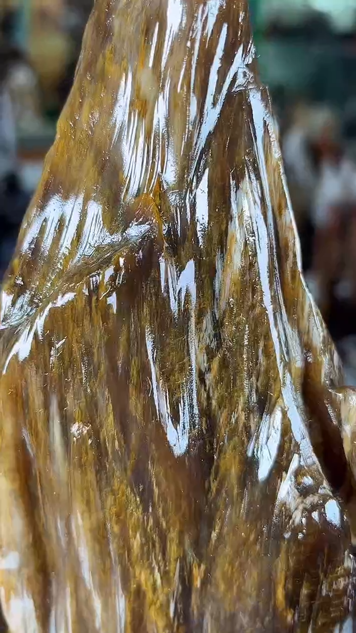 缅甸天然树化玉摆件