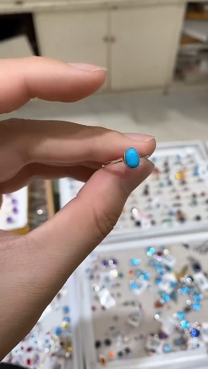 【闪购商品】蓝宝石戒指银S925镶嵌蓝松戒指