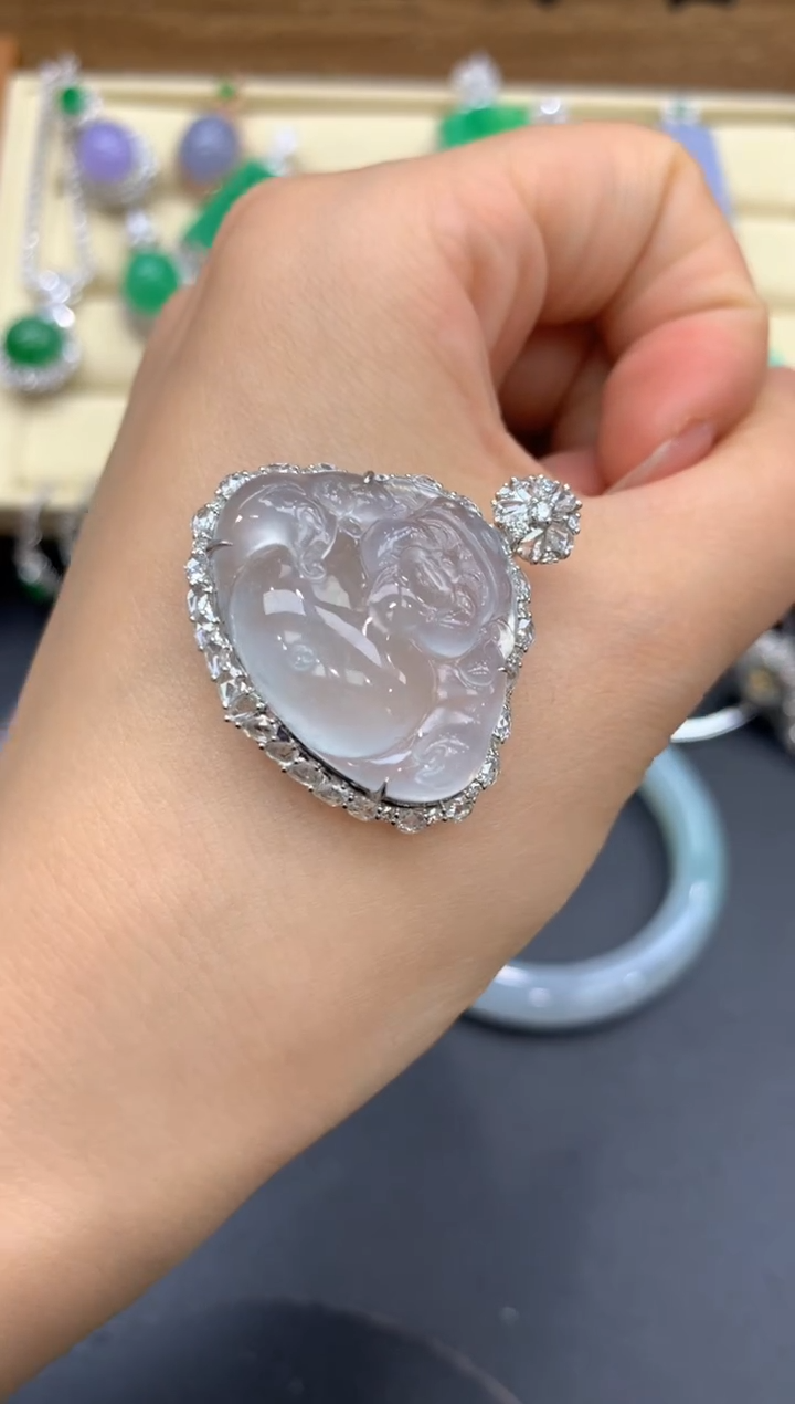 【闪购商品】翡翠颈饰18K金镶嵌610-中国好珍宝