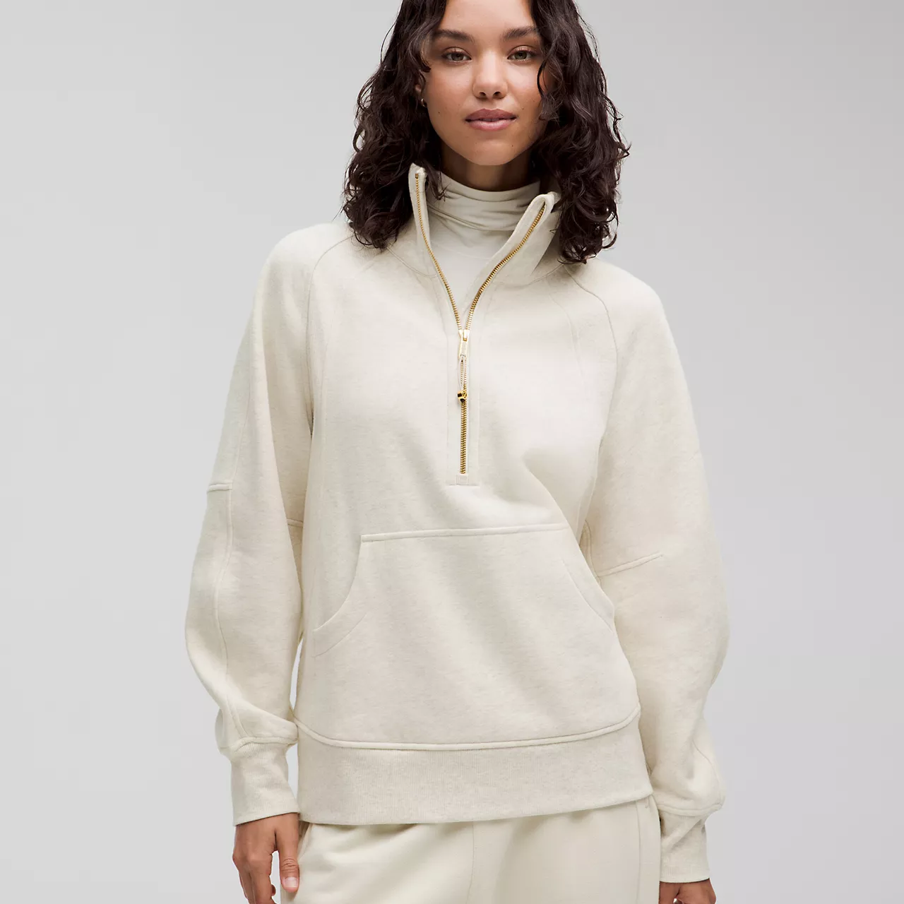 lululemon/露露乐蒙Scuba加长立领半拉链宽松户外休闲女款