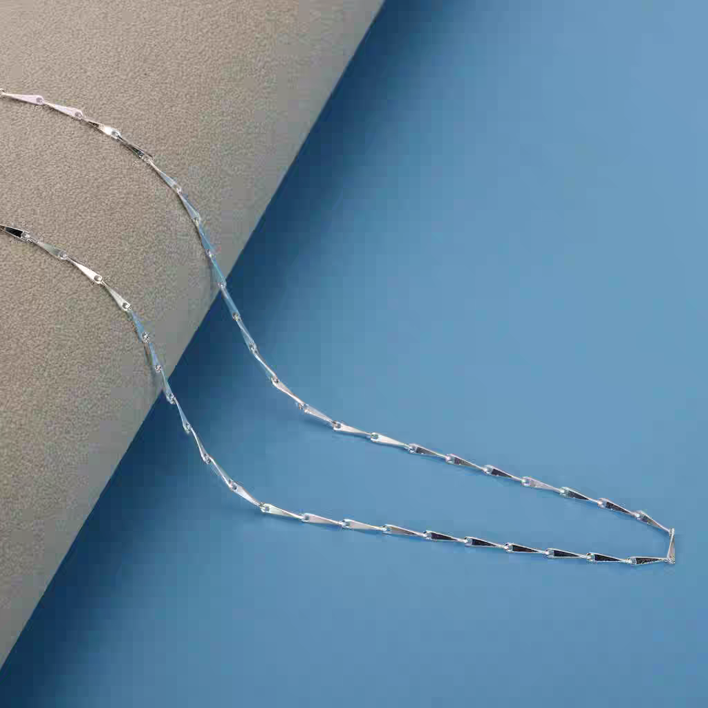 链子足银 999纯银素链足链无吊坠银饰项链女2025年新款瓜子链