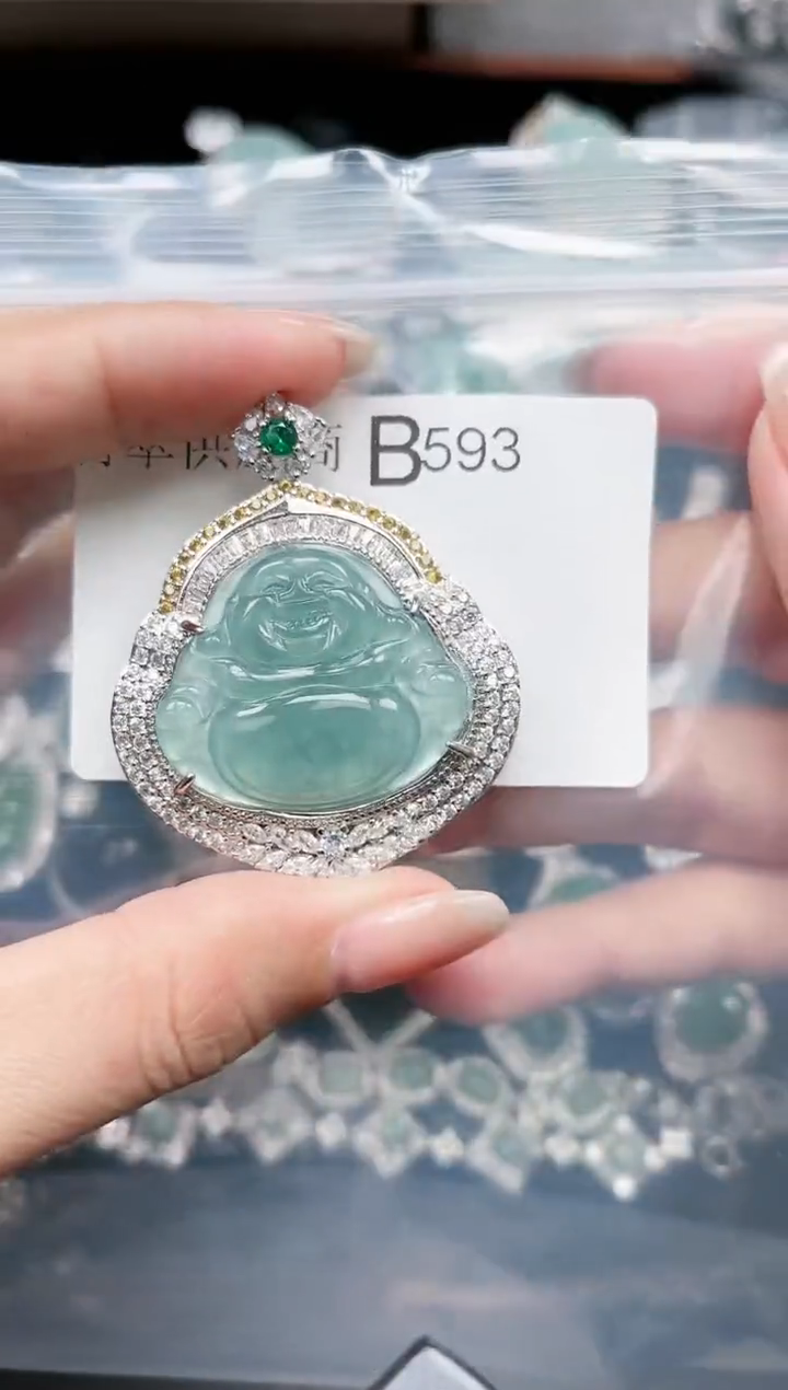 【闪购商品】翡翠颈饰未镶嵌593赠皮绳