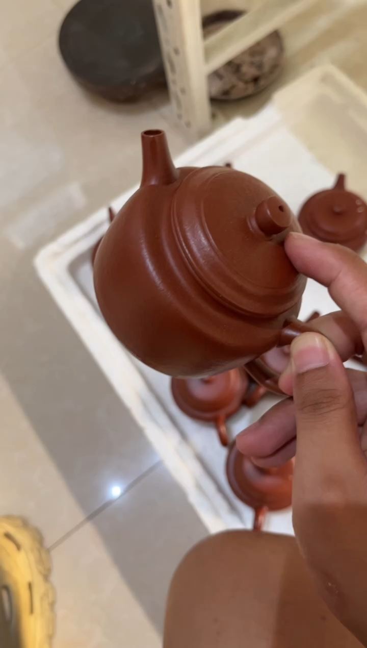 茶壶紫砂微瑕大红袍德中