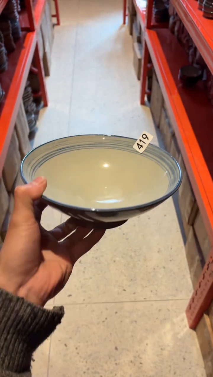 瓷片用****1419微瑕高足锅盘1个