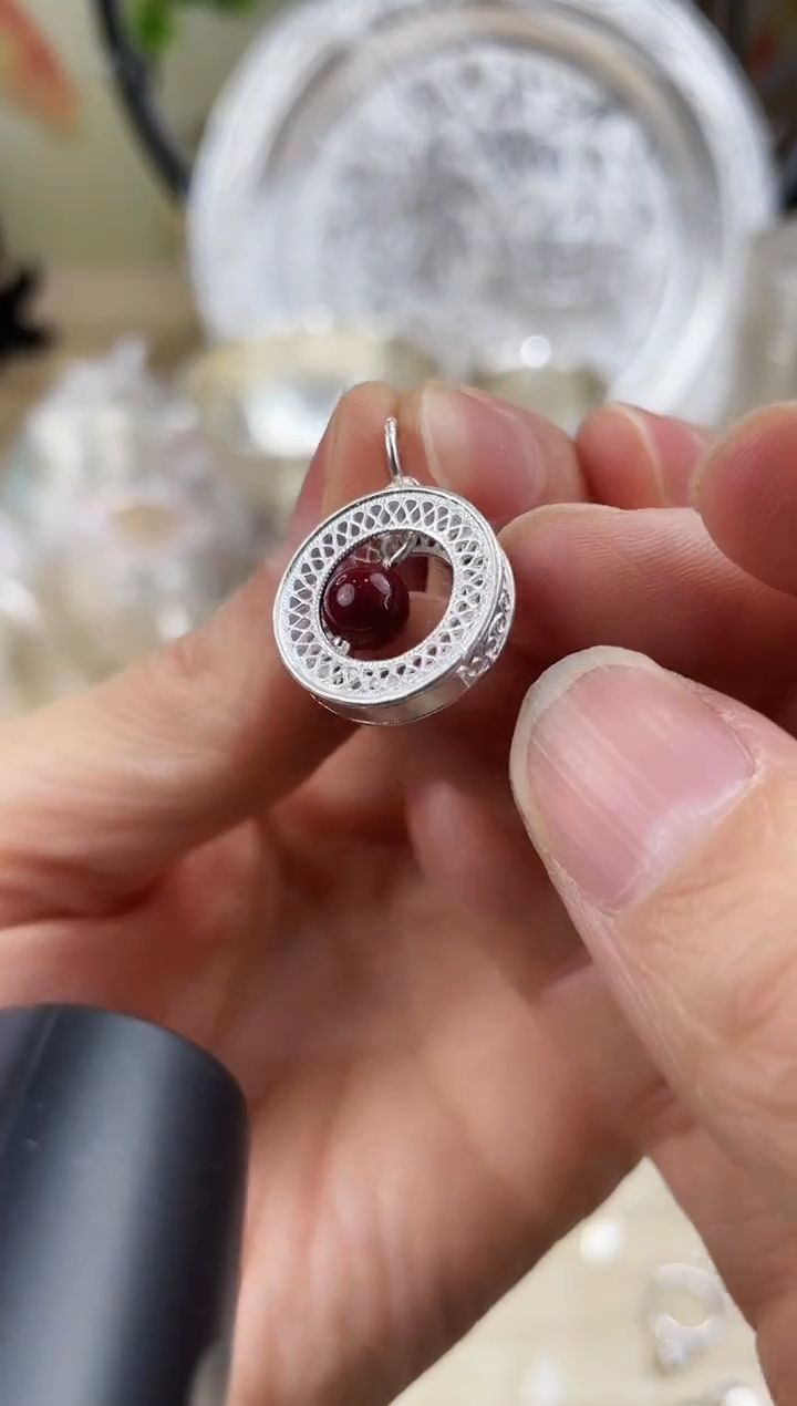 硅胶足银足银铜鼓     