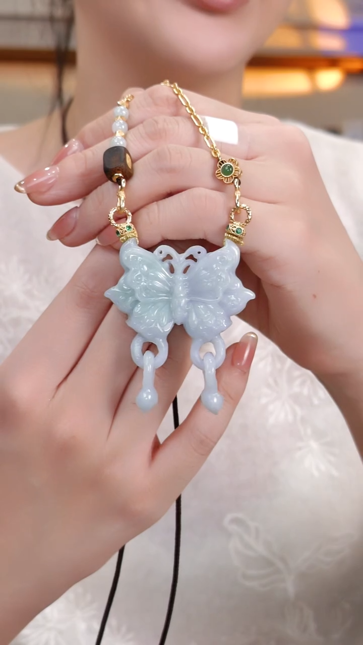 颈饰未镶嵌翡翠国风