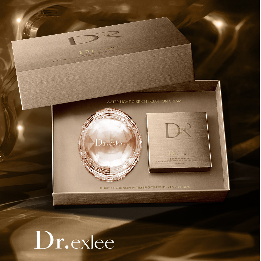 Dr.exlee艾斯黎奢贵虫草水光透亮养肤气垫霜13g+13g