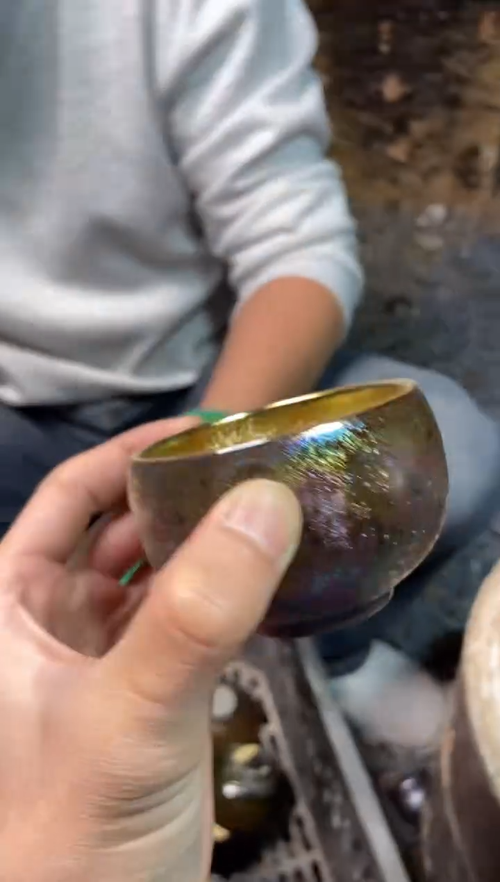 杯建盏彩钻双面