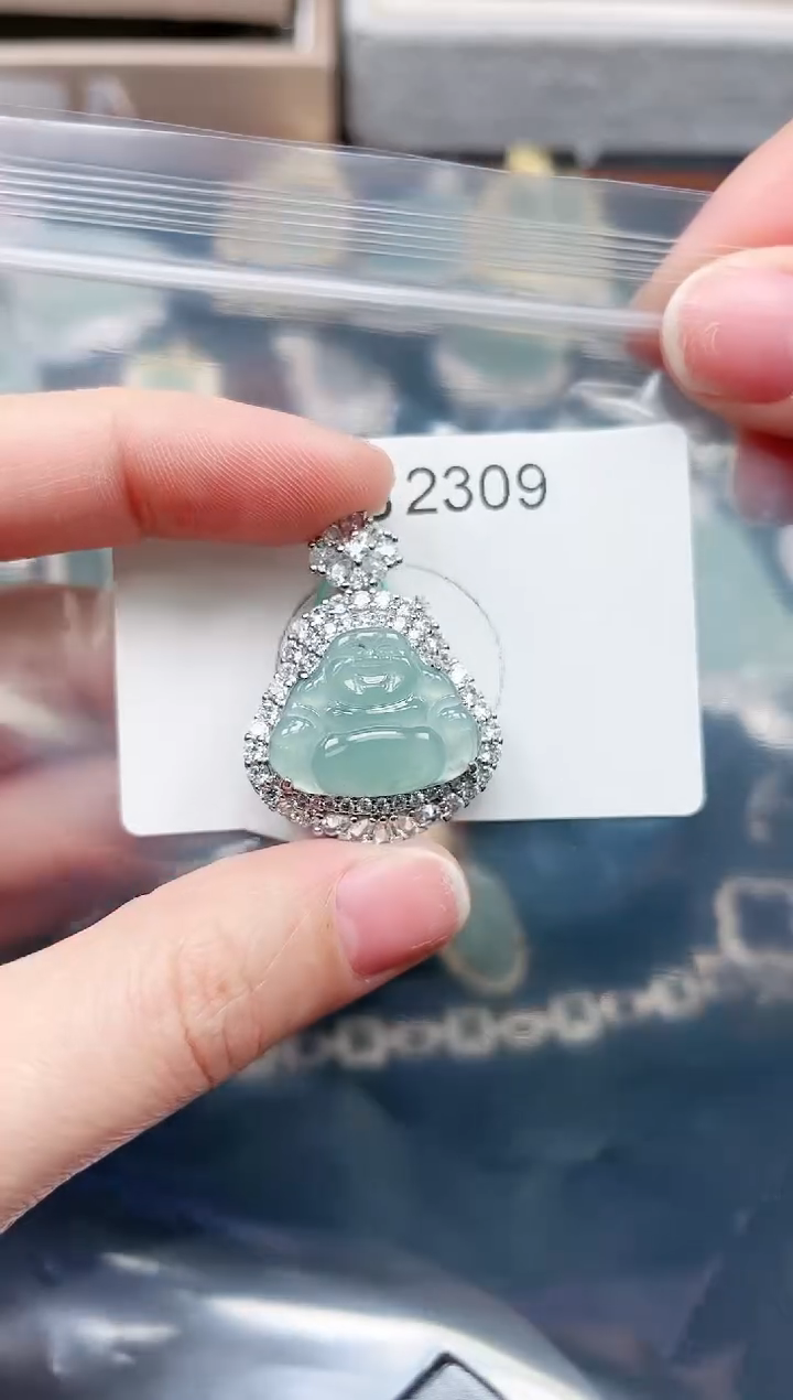 【闪购商品】翡翠颈饰未镶嵌2309赠皮绳