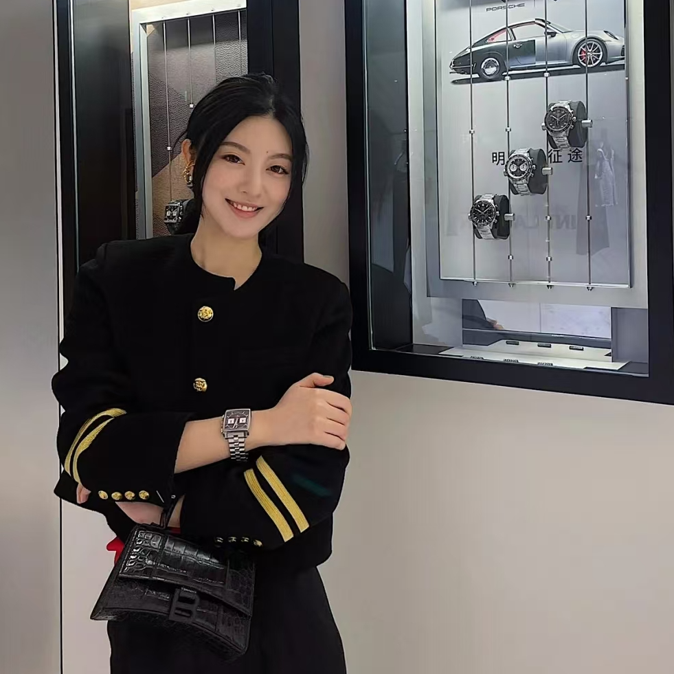 全新未使用 Celine/思琳 圆领排扣条纹外套 黑色/36