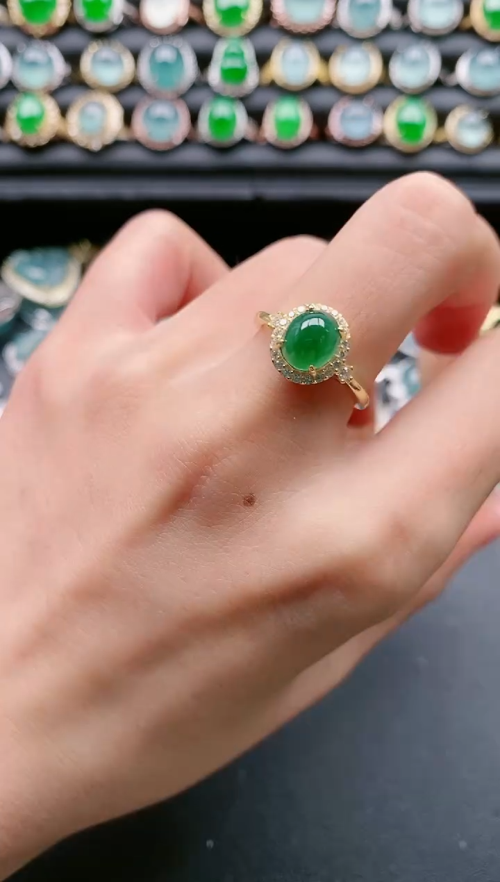 【闪购商品】翡翠戒指银S925镶嵌11111